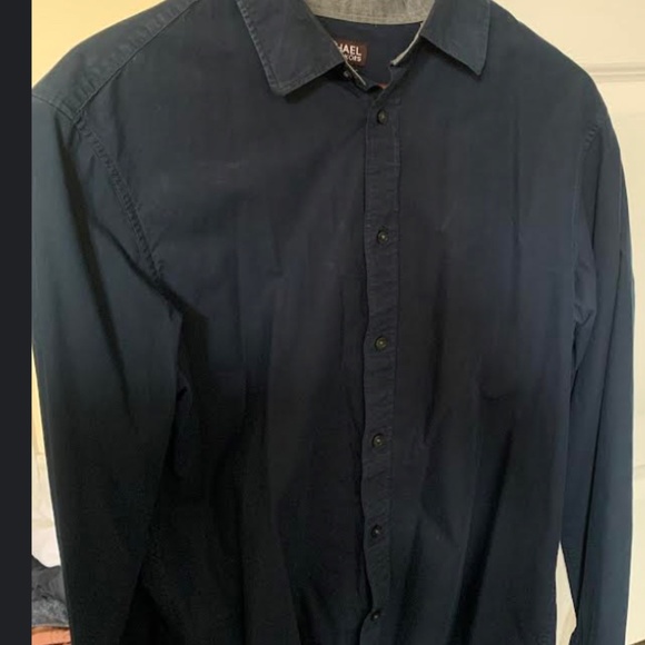 Michael Kors Button-Down Long-Sleeved Shirt Large Size - Picture 4 of 4